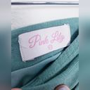 Pink Lily  You're In Luck Sage Linen Knot Skort Photo 6