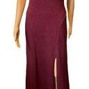 Emerald Sundae  Burgandy Sparkly Glitz Glam Luxury Formal Prom Dance Maxi Dress Photo 0