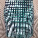 Kate Spade  Judy Check Print Pencil Skirt in Green & Navy Blue Size US 10 Photo 3