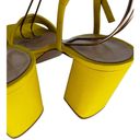 Gianvito Rossi  Lena 70 Leather Platform Sandal In Yellow Photo 13