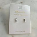 Madewell NWT  Delicate Collection Demi-Fine X Stud Earrings Silver Photo 3