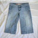 Juicy Couture 🌞 VTG Y2K  Light Blue LOW RISE Denim Capri Pants Wide Leg Size 26 Photo 1