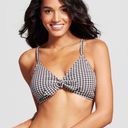 Xhilaration Xhiliration Gingham Knotted Front Tie Adjustable Bikini Top Photo 0