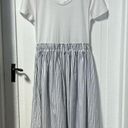 Donna Karan Tshirt dress with striped flowy handkerchief skirt size medium Photo 0