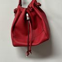 ZARA  Basic Bucket Bag Red Shoulder Bag Purse Y2K Pebble Leather Boho Photo 1