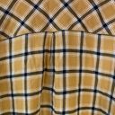 Christopher & Banks  Women's Shirt Sz XL Yellow Black Plaid Flannel Button Up Photo 5