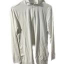 Lands'End Women's  Swim Zip Shirt, White Size S Photo 2