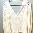 Ramy Brook  Women’s Komi Eyelet Blouse Long Sleeve Top Ivory Size Medium Photo 2