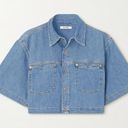 RE/DONE Re Done Denim Button down Crop Top Photo 2