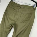 Bit & Bridle Womens Straight Leg Canvas Flannel Lined Pants Sz 10 Olive Green Photo 11