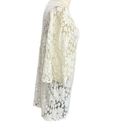 Topshop  White V neck sheer lace floral tunic top cover up Size small Photo 1