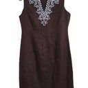 Talbots  Brown Linen Sleeveless Dress Sz 4 Photo 1