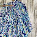 JODIFL Shades Of Blue Smocked Blouse Photo 5