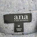 a.n.a . A New Approach Womens Medium Pullover Long Sleeve Blue Tweed Sweater Photo 2