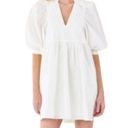 Hunter Bell White Noah Dress Pockets Collared Cotton Mini Swing Dress  Medium Photo 16