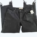 We The Free  Maggie Distressed Straight Leg Cotton Jeans Washed Black NWT Photo 1