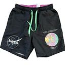 l*space Hyper  Unisex NASA Logo Swim Trunks Black Beach Shorts Size Large Photo 0