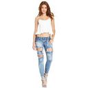 One Teaspoon  Trashed Freebirds in Cobain Skinny Jeans Distressed Size 25 Photo 1