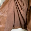 Laundry by Shelli Segal New!  Faux Leather Blazer (Sz XL) Brown Photo 6