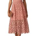 ASTR  The Label Midi Dress M Medium Peach Pink Lace A-Line Cocktail Photo 0