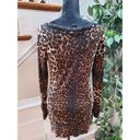 INC  Brown & Black Animal Print Round Neck Long Sleeves Casual Sweater Size Large Photo 7