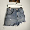 Everlane The Cheeky Light Wash Raw Hem Denim Jean Short Photo 3