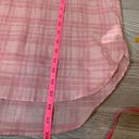 Vince  Peony Pink Plaid Half Placket Cotton Shirt sz M Photo 3