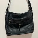 Krass&co Stone & . Black Leather Shoulder Bag Women’s Casual Adjustable Strap Photo 2