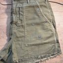 American Eagle Outfitters dark green high waisted embroidered cargo shorts Photo 0