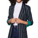 BCBGeneration  Navy Green Striped Blazer Medium Photo 6