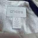 Chico's Chico’s Champagne Gold Metallic Moto Motorcycle Jacket Sz 0 Photo 5