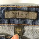 Nine West  Womens Denim Blue Jeans Pants Boot Cut Dark Wash Size 14 Photo 5