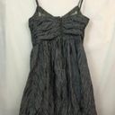 Tracy Reese  ANTHROPOLOGIE Striped Bubble Hem Dress Black White Sleeveless Party Photo 11