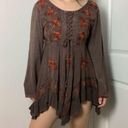 Sacred Threads  Boho Asymmetric Earthy Embroidered Dress Size Small - Medium Photo 0