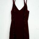 Lush Clothing Lush Women Red Velvet Halter Neck Sleevless Mini Dress Size Medium Photo 0