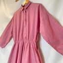 Vintage The American Shirt Dress Long‎ Sleeve Full Skirt Prairie Cottagecore Pink Size XL Photo 7