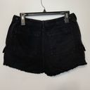 Lucky Brand  Black Cargo Shorts 27 Womens Raw Hem Pockets Casual Utility Photo 3