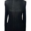 3.1 Phillip Lim  Black Cotton T Shirt Long Sleeve Top Semi Sheer Ribbed Size L Photo 0