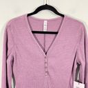 Zyia  Active Purple Lilac Don't Wake Me Up Long Sleeve Thermal Henley Size M NWT Photo 1