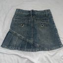 Vanilla Star Jeans Y2K Vanilla Star Micro Mini Denim Skirt Pleated Juniors Sz 1 Photo 5