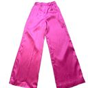 Lovers + Friends  Satin Wide Leg Pant Barbie Pink XS Andie Trouser High Rise NEW Photo 5