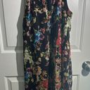 Betsey Johnson Women Dress 6 Floral Chiffon Halter Lined Zipper Pleated Elegant Photo 5