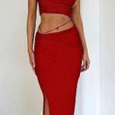 Tiger Mist Berry Red Shimmer Sparkle Pearlie Top Skirt Set Photo 0