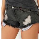 The Laundry Room  California Shorts Size 29 Distressed Cut Off Grey Women's Denim Photo 3