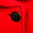 Dress Barn  Women’s XL Red Boiled Wool Short Swing Jacket • Single Button Closure Photo 5