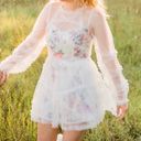 These Three Boutique Lace Floral Sheer Mini Dress Photo 5