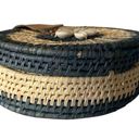 Boho Round Rattan Bag Sea Shell Shoulder‎ Leather Strap Crossbody Woven Purse Photo 4