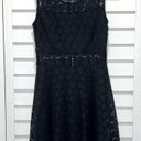 Trixxi Xs black mini dress crochet overlay lined mini dress xs black  dress dress Photo 1