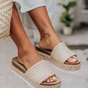 Soda Raffia Strap Wedge Photo 0