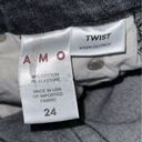 Twisted AMO Denim Women’s Size 24 Black Gray Vixen Destroy  Hem Skinny Jeans Photo 7